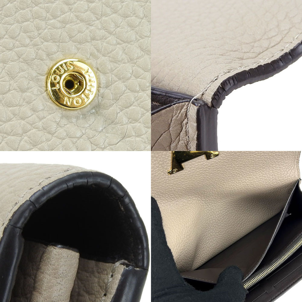LOUIS VUITTON Cream Leather Wallet - Picture 6 of 7